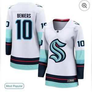 Matty Beniers Women’s Seattle Kraken White Hockey Jersey